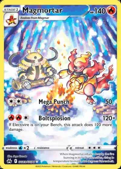 Magmortar GG03/70 Crown Zenith Galarian Gallery Pokemon card