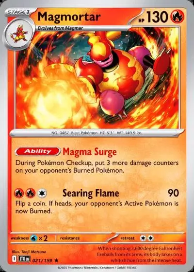 Magmortar 21/159 Journey Together Pokemon card