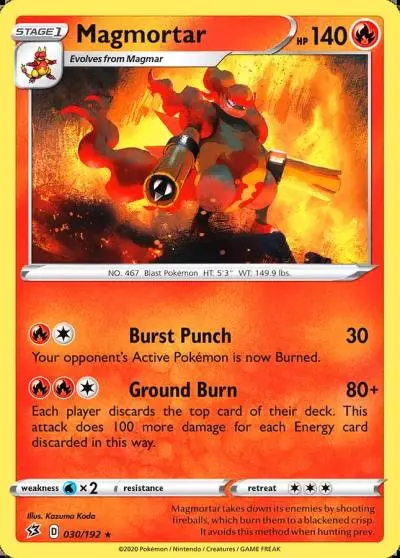 Magmortar 30/192 Rebel Clash Pokemon card