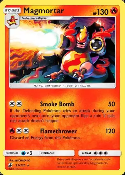 Magmortar 22/236 Unified Minds Pokemon card