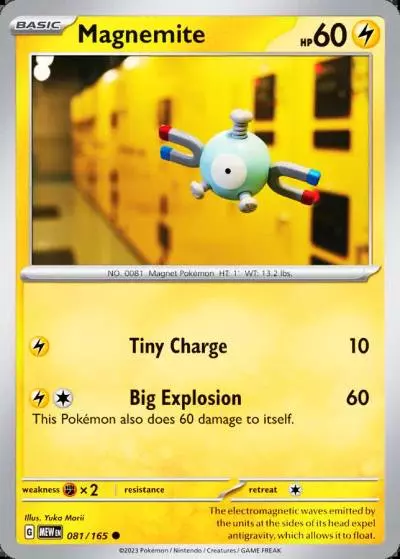 Magnemite 81/165 151 Pokemon card