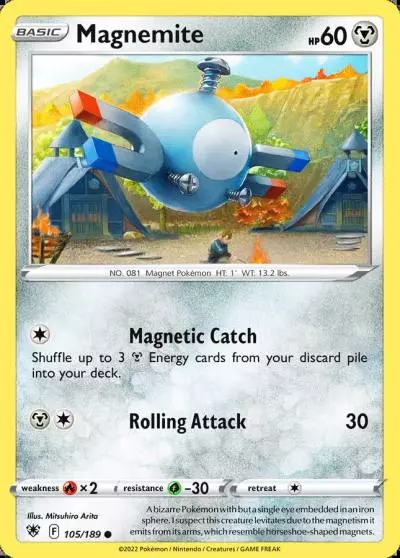 Magnemite 105/189 Astral Radiance Pokemon card