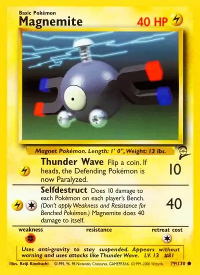 Magnemite 79/130 Base Set 2 Pokemon card