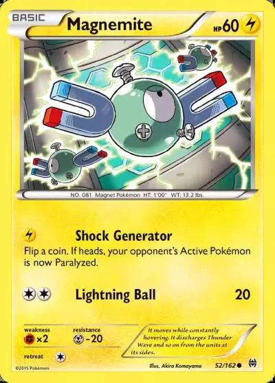 Magnemite 52/162 BREAKthrough Pokemon card