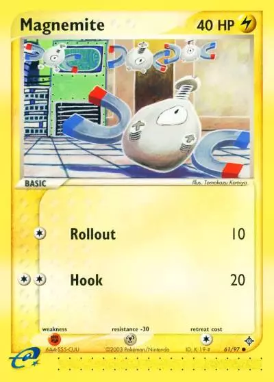Magnemite 61/97 Dragon Pokemon card