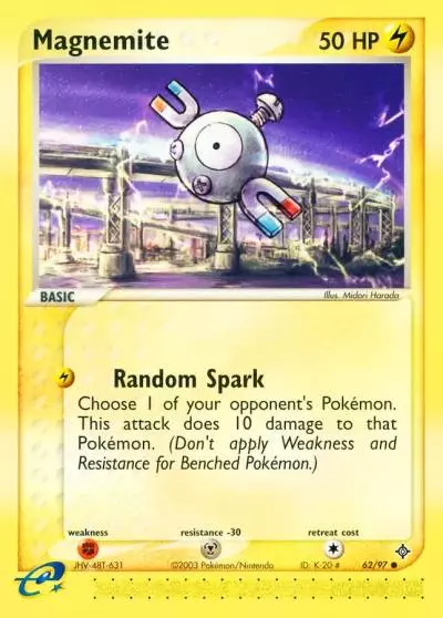 Magnemite 62/97 Dragon Pokemon card