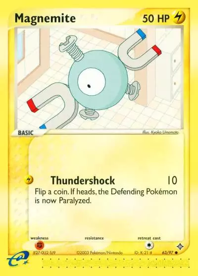Magnemite 63/97 Dragon Pokemon card