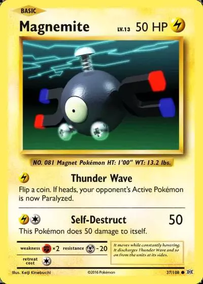 Magnemite 37/108 Evolutions Pokemon card