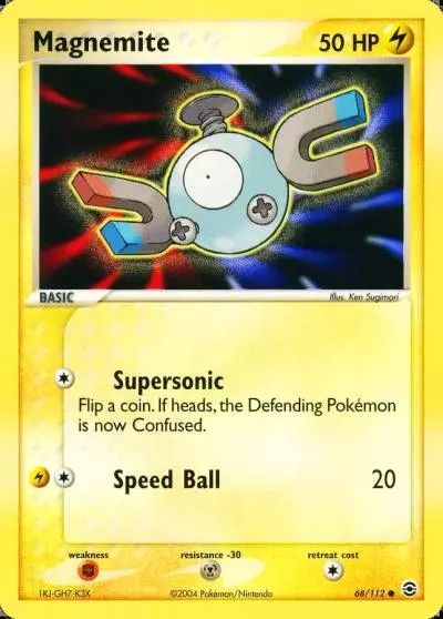 Magnemite 68/112 FireRed & LeafGreen Pokemon card