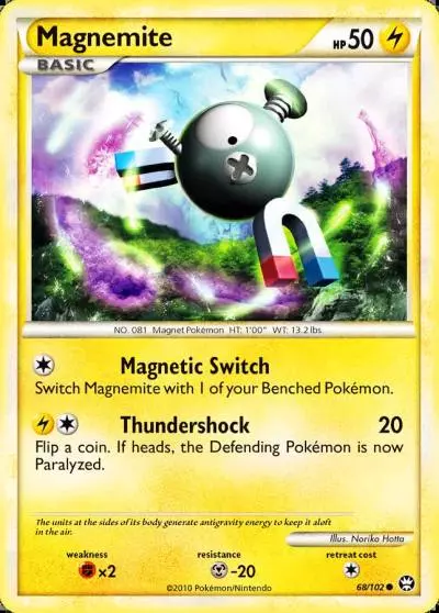 Magnemite 68/102 HS—Triumphant Pokemon card