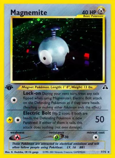 Magnemite 7/75 Neo Discovery Pokemon card