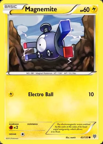 Magnemite 43/135 Plasma Storm Pokemon card