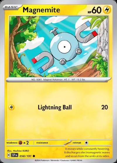 Magnemite 58/191 Surging Sparks Pokemon card