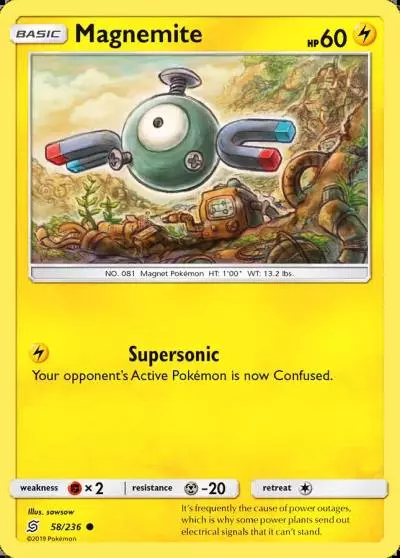 Magnemite 58/236 Unified Minds Pokemon card