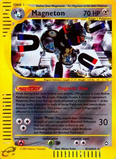Magneton H16/147 Aquapolis Pokemon card