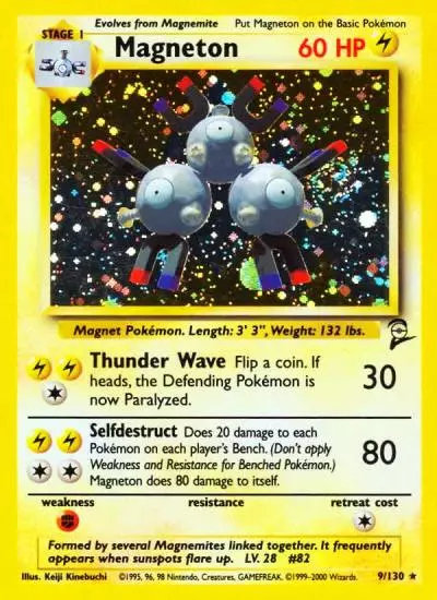 Magneton 9/130 Base Set 2 Pokemon card