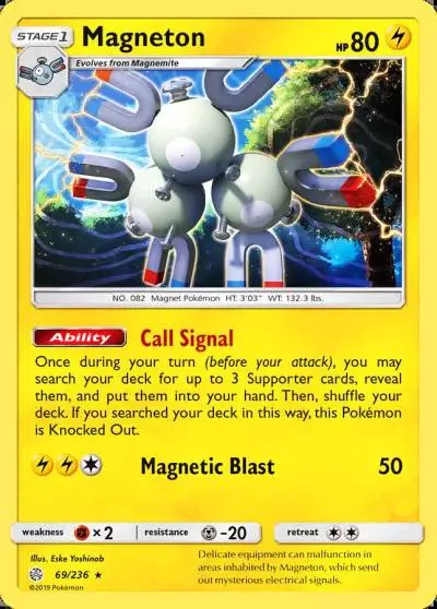 Magneton 69/236 Cosmic Eclipse Pokemon card