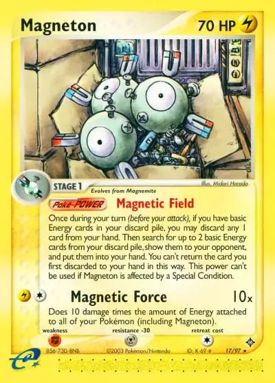 Magneton 17/97 Dragon Pokemon card