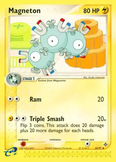 Magneton 35/97 Dragon Pokemon card
