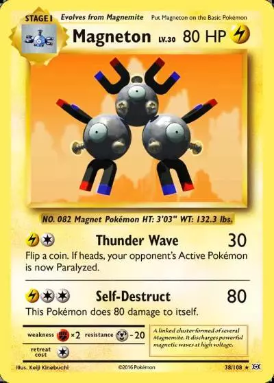Magneton 38/108 Evolutions Pokemon card