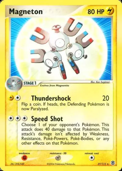 Magneton 27/112 FireRed & LeafGreen Pokemon card