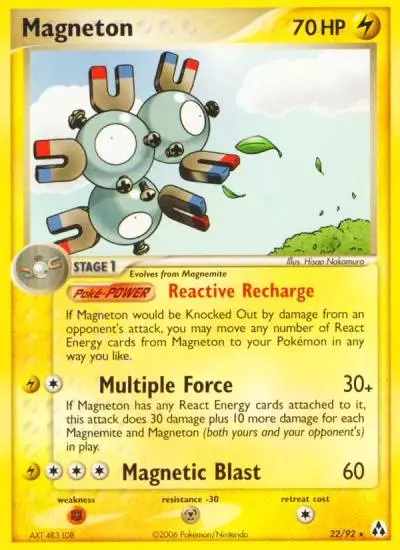 Magneton 22/92 Legend Maker Pokemon card