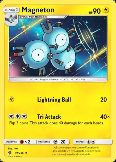 Magneton 59/236 Unified Minds Pokemon card