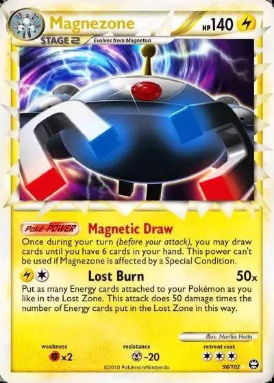 Magnezone 96/102 HS—Triumphant Pokemon card