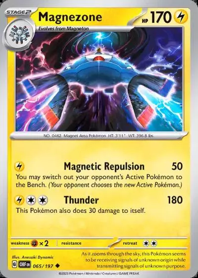Magnezone 65/197 Obsidian Flames Pokemon card