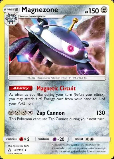 Magnezone 83/156 Ultra Prism Pokemon card