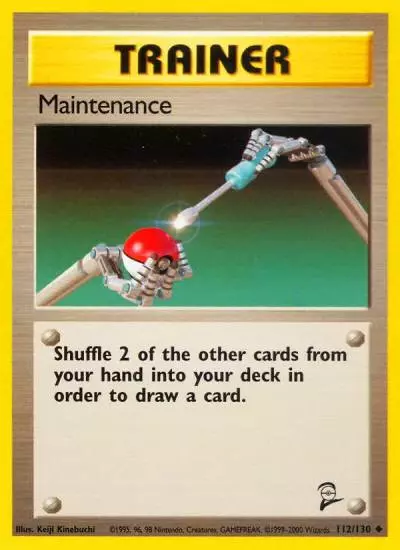 Maintenance 112/130 Base Set 2 Pokemon card