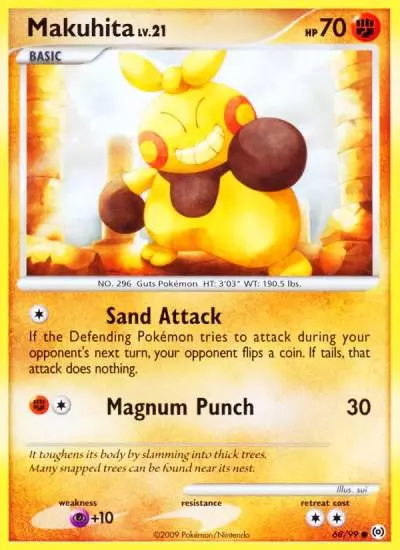 Makuhita 68/99 Arceus Pokemon card