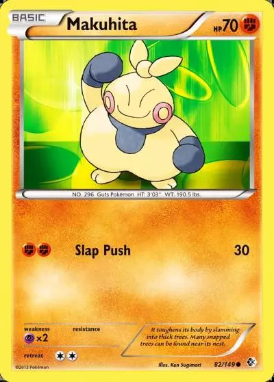 Makuhita 82/149 Boundaries Crossed Pokemon card