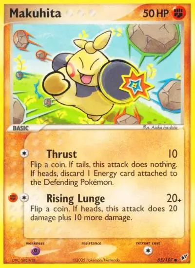 Makuhita 65/107 Deoxys Pokemon card
