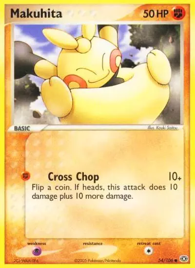 Makuhita 54/106 Emerald Pokemon card