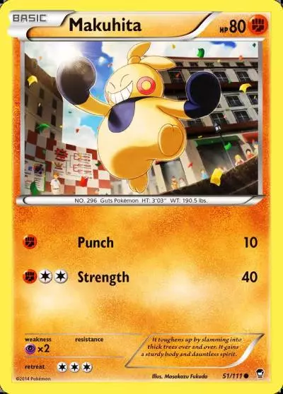 Makuhita 51/111 Furious Fists Pokemon card