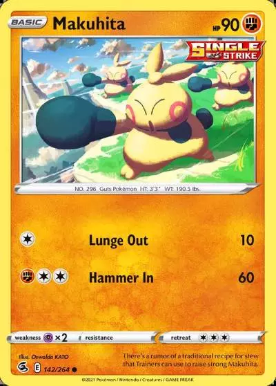 Makuhita 142/264 Fusion Strike Pokemon card