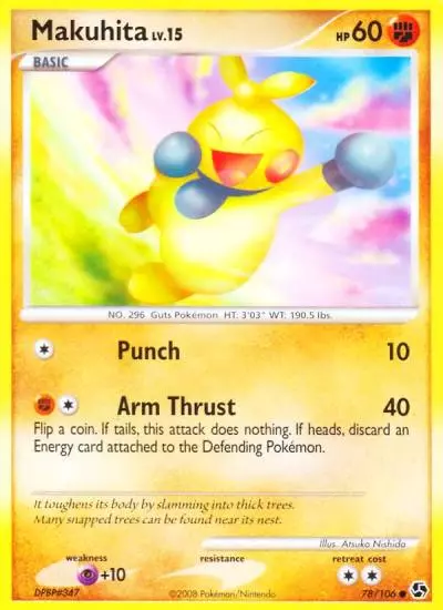 Makuhita 78/106 Great Encounters Pokemon card