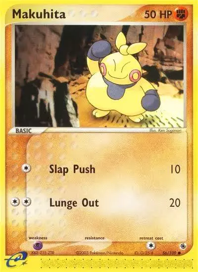 Makuhita 56/109 Ruby & Sapphire Pokemon card