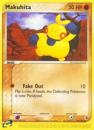 Makuhita 58/109 Ruby & Sapphire Pokemon card