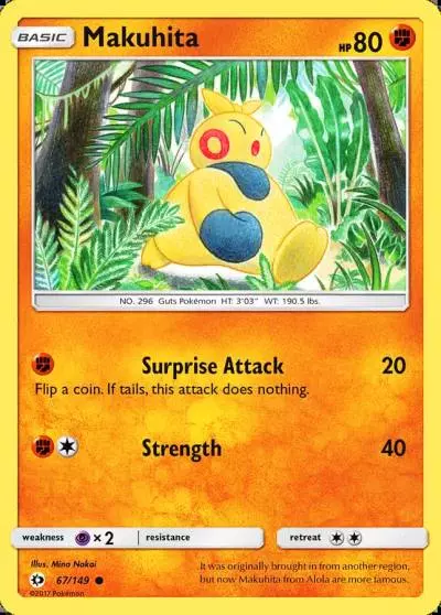 Makuhita 67/149 Sun & Moon Pokemon card