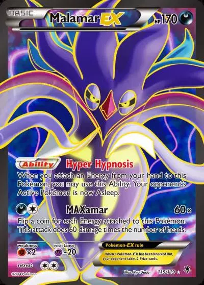 Malamar-EX 115/119 Phantom Forces Pokemon card