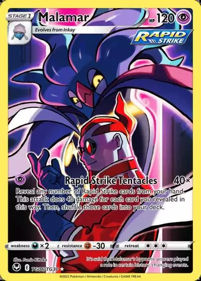 Malamar TG06/30 Silver Tempest Trainer Gallery Pokemon card