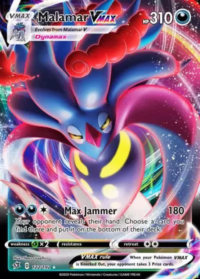 Malamar VMAX 122/192 Rebel Clash Pokemon card