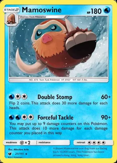 Mamoswine 21/111 Crimson Invasion Pokemon card