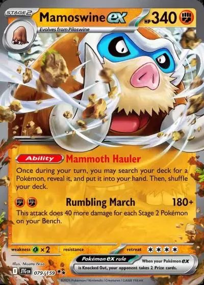 Mamoswine ex 79/159 Journey Together Pokemon card
