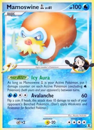 Mamoswine GL 27/111 Rising Rivals Pokemon card