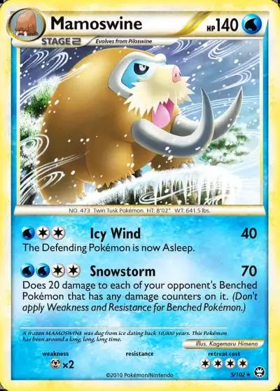 Mamoswine 5/102 HS—Triumphant Pokemon card