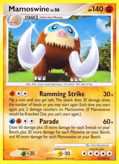 Mamoswine 21/100 Stormfront Pokemon card
