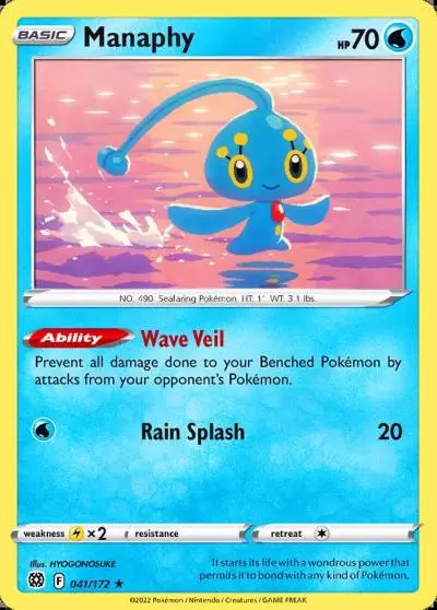 Manaphy 41/172 Brilliant Stars Pokemon card